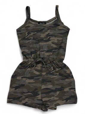 Camo romper with adjustable waist by Nimi K